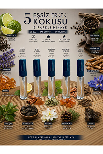 DOA KOZMETİK ERKEK İMZA KOKU DENEME SETİ 5x5ML