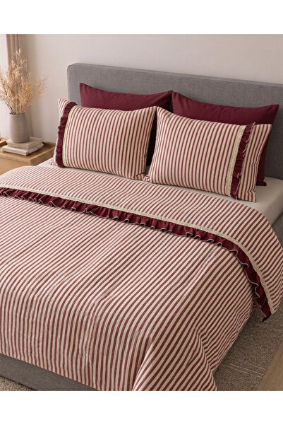 NATURAL LİFE CONCEPT Breathable, Luxurious, Iron-Free, 100% Cotton Linen Duve...
