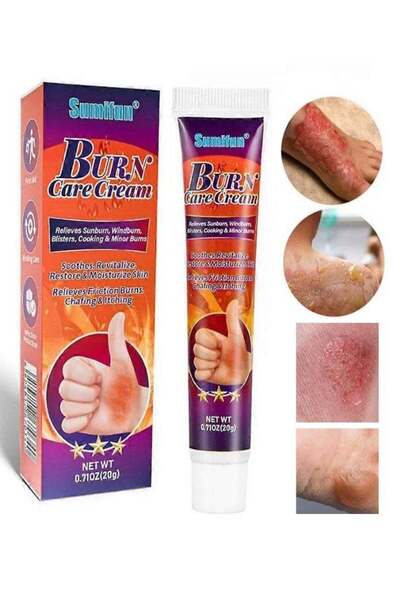 SUMIFUN Skin Burn Care Cream Relieve Sunburn Windburn Blisters Cooking Burns ...
