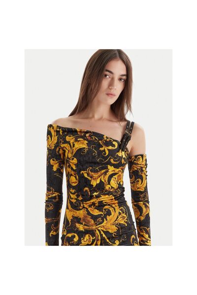 VERSACE JEANS COUTURE Rochie de cocktail pentru femei 79HAO974 JS508 Negru