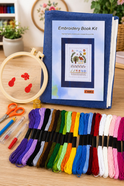 LİVA CRAFT Art & Craft Nakış Örnekleri Kitabı, Nakış Başlangıç Seti, Yeni Büy...