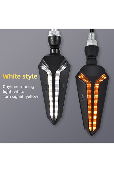 Choice قطعتان من أضواء إشارة الانعطاف LED البيضاء للدراجات النارية، أضواء وام...