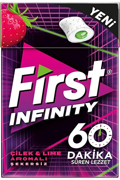Yıldızan First Infinity 60 Dk Çilek Lime Aromalı Şekersiz Draje Sakız 19,5 gr...