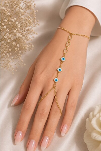 X-Lady Accessories Altın Renk Yonca Çelik Şahmeran - 3884