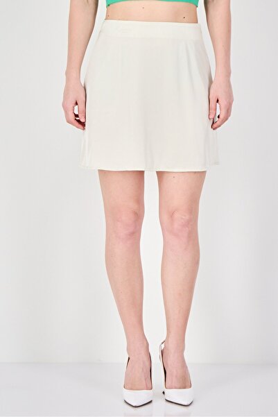 Monki Women Plain Mini Skirts, Ivory