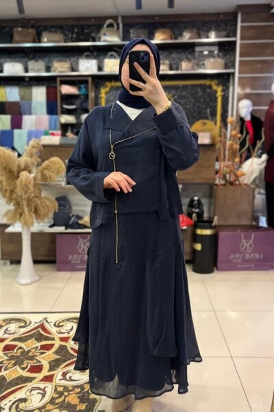 HÜMEYRA BUTİK طقم تنورة بسحاب جانبي