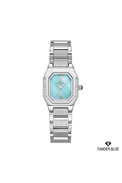 FANDER BLUE Fender Blue Luna Shime Women's Silver Watch with Pearl Turquoise ...