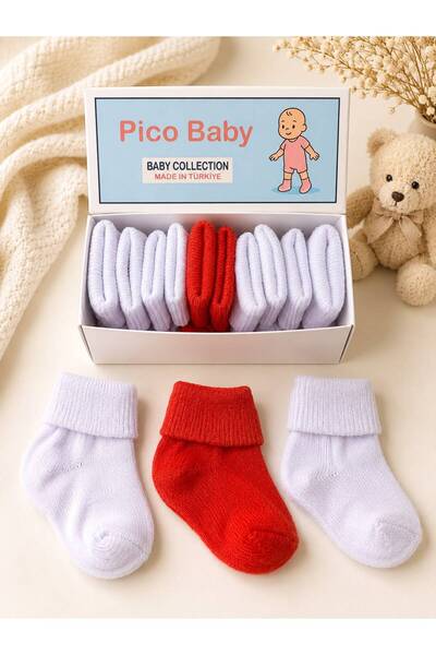 Pico Baby جوارب أطفال حديثي الولادة من القطن العضوي، للجنسين، طقم فاخر مكوّن ...