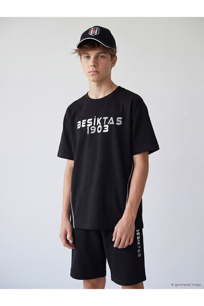 LC Waikiki Lcw Kidsbeşiktaş Printed Boys' Soft Touch T-Shirt