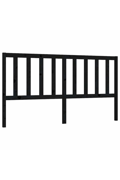 vidaxl Tăblie de pat, negru, 186x4x100 cm, lemn masiv de pin