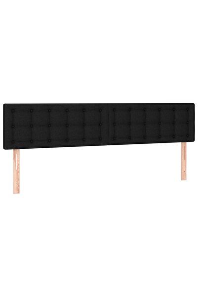 vidaxl Tăblii de pat, negru, 200x5x78/88 cm, textil
