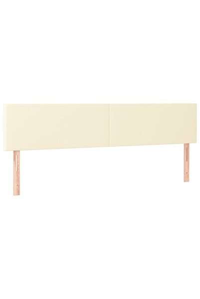 vidaxl Tăblii de pat, crem, 180x5x78/88 cm, piele ecologică