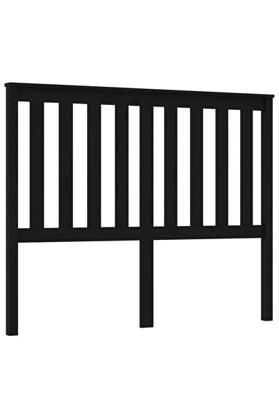 vidaxl Tăblie de pat, negru, 146x6x101 cm, lemn masiv de pin