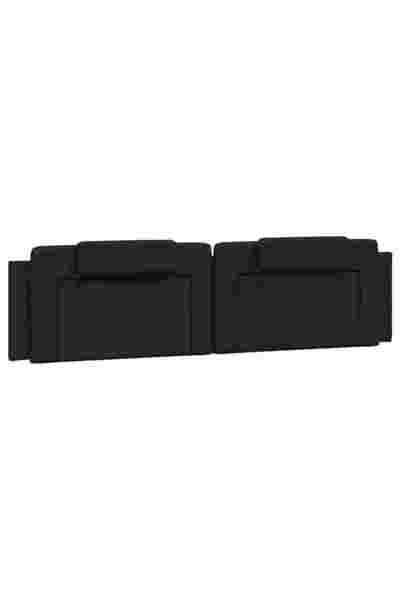vidaxl Pernă pentru tăblie pat, Viana, negru, 200 cm, piele artificială