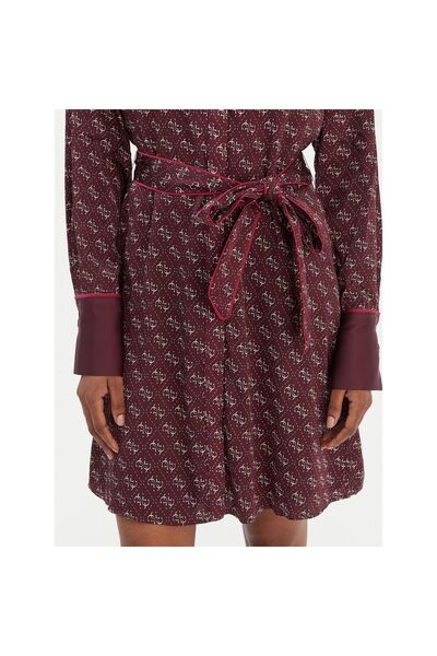 Guess Rochie cămașă de damă W6RK90WF1T2 Bordeaux