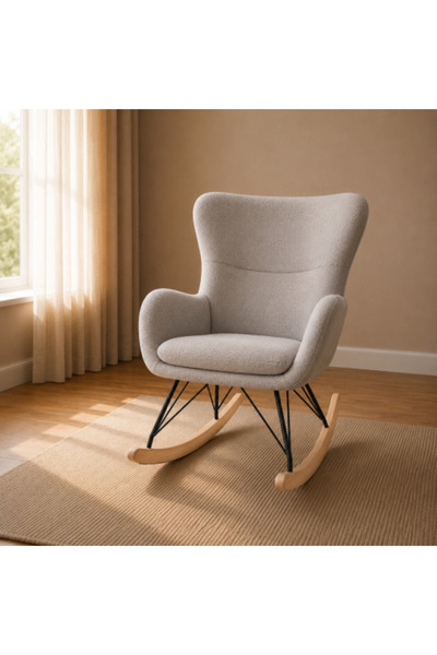 HOMEZ NEED Modern upholstered rocking chair