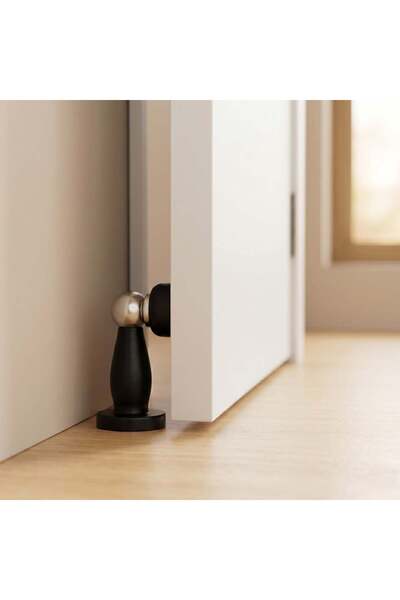 KANA Stainless Steel Magnetic Door Stopper Anti-Shock Matte Black - Kana