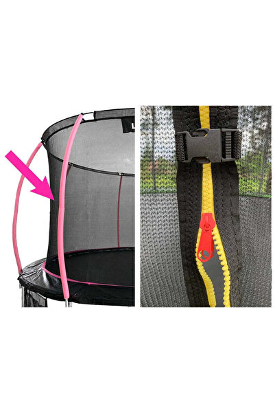 LEAN Plasă interioară pentru trambulină Sport Max, 4,8 m, roz, 8385