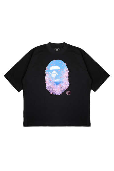 PURE EFFECT Unisex oversize SAKURA INTEGRATED X BATHING APE majica sa printom...