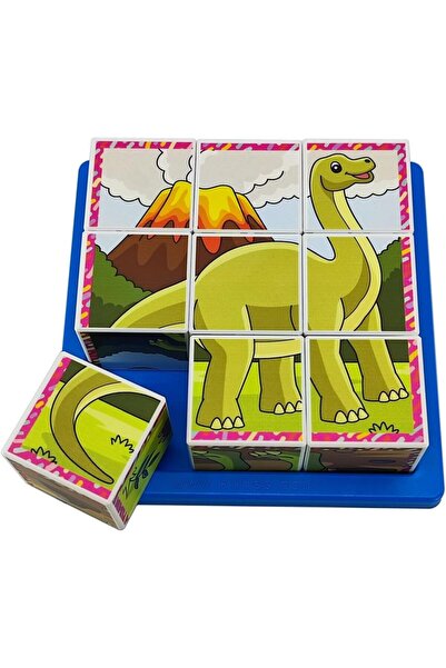 Yıldızan Dinosaurs 3D Puzzle Series 1 - (9 Cubes 6 Dinosaur Puzzles) 931845