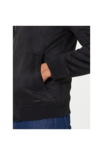 Guess Geacă bărbătească din imitație de piele M5BL43W2302 Negru