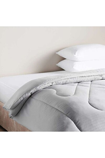PAN HOME Stria Microfiber Satin Stripe Comforter 150x220cm - Light Grey