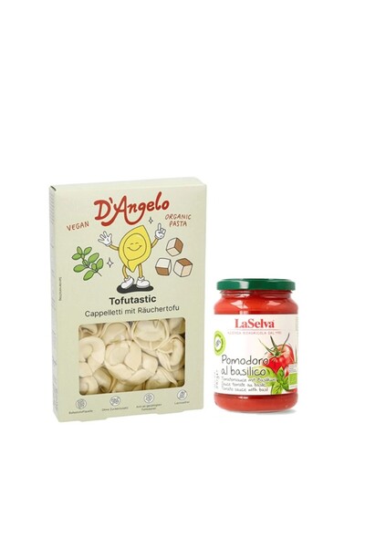 D'angelo Pachet Vegan Bio Cappelletti cu Sos de Roșii și Busuioc – Cappellett...