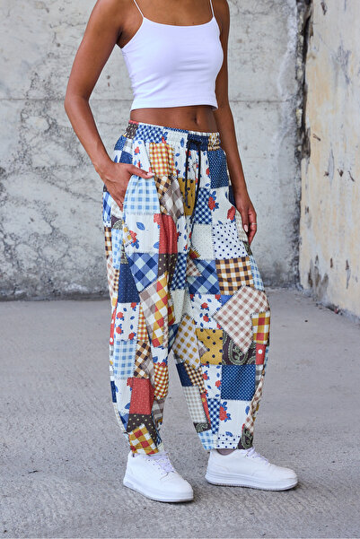 Superbluemexico Women's Street Style Loose Baggy Trousers