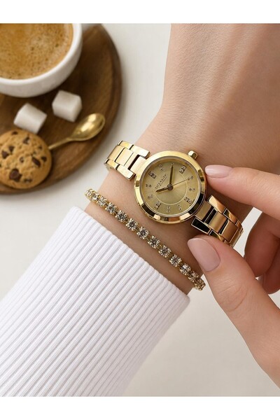 Dice Kayek Premium Vintage Women's Wristwatch Gold Steel Cord 5 Atm Water Res...