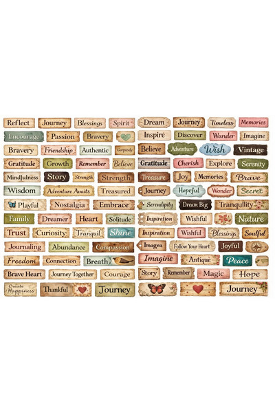 TELLGRAF مجموعة ملصقات ذات طابع كتابي (21×31 سم، مجموعة واحدة)