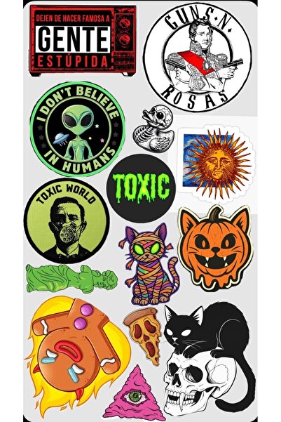 Limitless Design Kültür mizah Sticker Seti Motorsiklet Kask Laptop Sticker