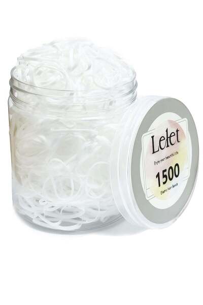 LELEE Lelet 1500 Pcs White Mini Elastic Hair Ties – Soft Rubber Bands for Bab...