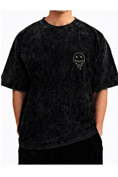 bellanova Unisex πολύχρωμο μπλουζάκι με στάμπα Oversize Streetwear Άνετη εφαρ...