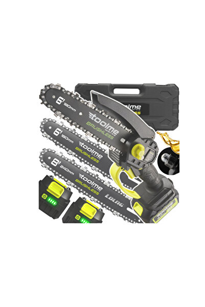 Toolme Drujbă electrică cu acumulator, 2 x 2 Ah, TM 300