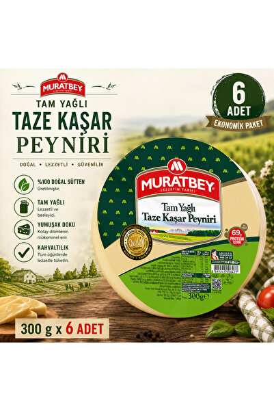 Muratbey Taze Kaşar Peyniri (300 g) x6 adet