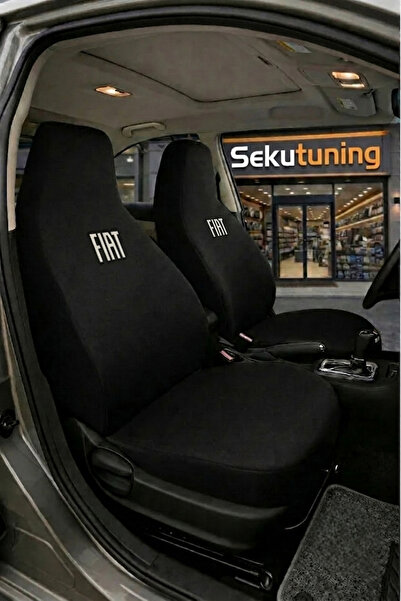 sekutuning Fiat Egea Siyah (Yeni Beyaz Logo) Araç Koltuk Kılıfı Koruyucu Peny...