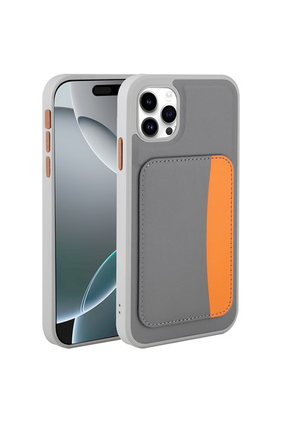 Giz Story iPhone 11 Case with Card Holder and Raised Camera Silicone Gzst