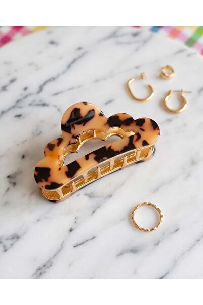 Portakal Esintisi Caelis Bulut Form Bone-Look Metal Buckle