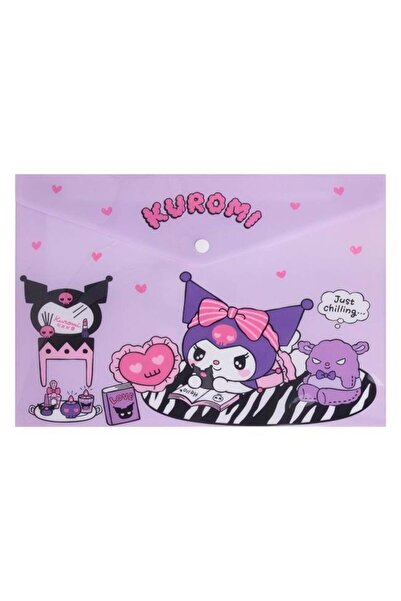 BAMI NETWORK Mapa cu capsa Kuromi plastic lila 33x24cm pentru organizare