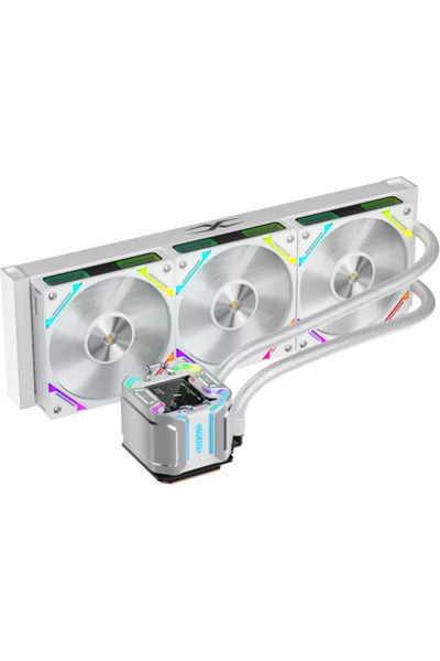 1stPlayer Cooler lichid pentru procesor 360 AIO LCD ARGB X-Starship X-360 Alb