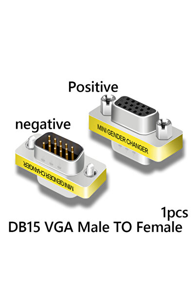 Choice4 M F -1PCS DB15 Adapter 90/270 Degree VGA Male to Female 15 Pin 3 Rows...