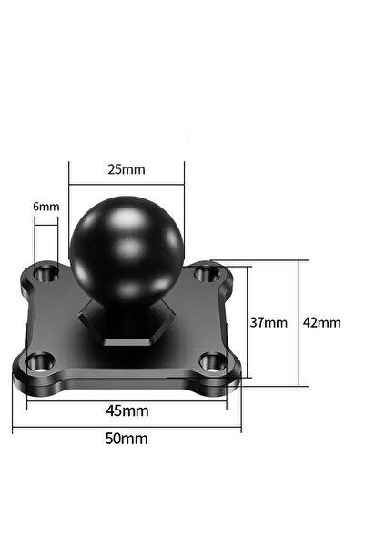 Choice14 R6 Square base 1 inch Ball head Adapter for Mount Motorcycle Handleb...