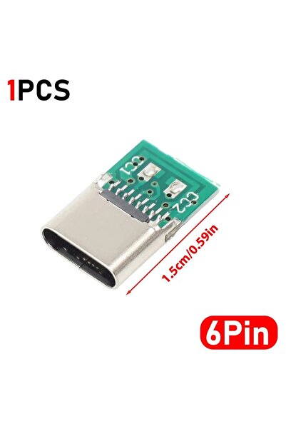 Choice7 1X-6Pin 20/10/1Pcs USB 3.1 Type C Connector 5/6 Pins Female/Male Sock...
