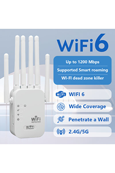 Choice EU Plug 1200Mbps - Dual Band Gigabit Ethernet Ports, WiFi 6 Extender, ...