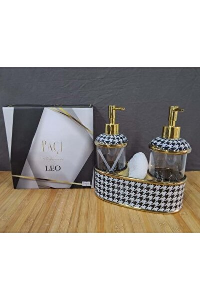 konak alışveriş 900236-Sivi Soap Dispenser Glass Sponge Holder Double.