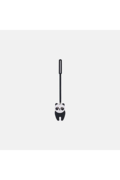 Desa Breloc din piele cu figurină de panda negru
