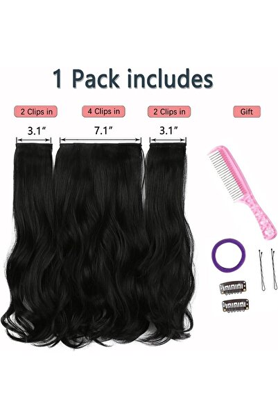 Estelle Clip in Hair Extensions for Women, Synthetic Long Straight,bodywave,curly Hairpieces Thick Clip in Hair Extensions with Invisible Clips for lady,girl