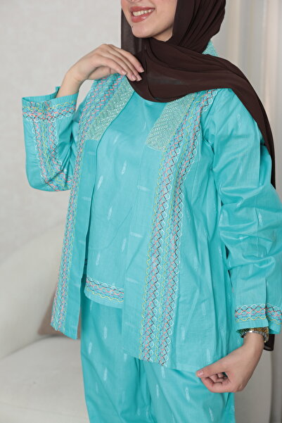 KASHKHA Summer Casual 3-Piece Set (Cardigan Jacket, Top, and Wide-Leg Pants) ...