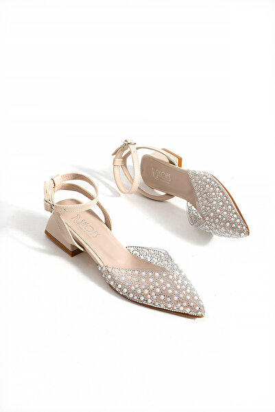 wolk shoes Pearl Detail Transparent Women's Heel Shoes