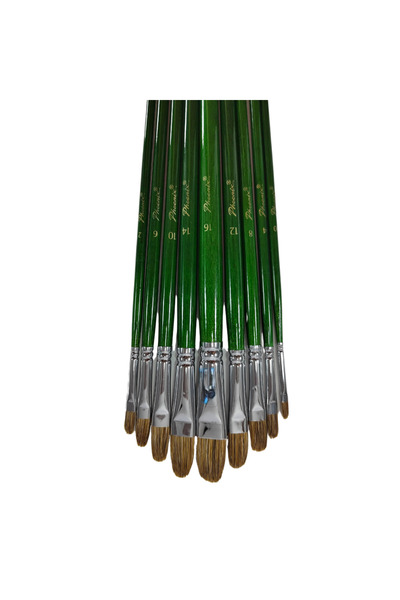 Phoenix "Flbert" Oval Painting Brush, Long Handle, Various Sizes - 2